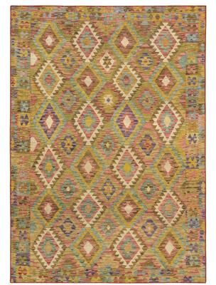Vista Home Marissa Washable Tribal Inspired Gold/ Multi Indoor Area Rug Mat
