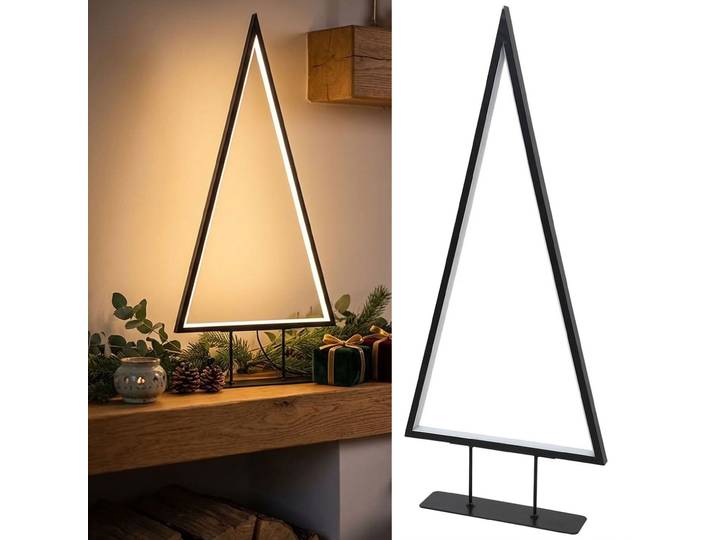 LED Deko Tannenbaum-Leuchte, warmweiss, 120 LEDs, H47 cm, schwarz-matt