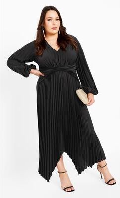 Plus Size Women's Eve Pleat Dress by Avenue in Nouvean (Size 14)