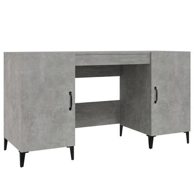 Helloshop26 - Schreibtisch Tisch Arbeitsplatz Computermöbel Arbeitszimmer 140 x 50 x 75 cm Holzwerkstoff grau 02_0023834