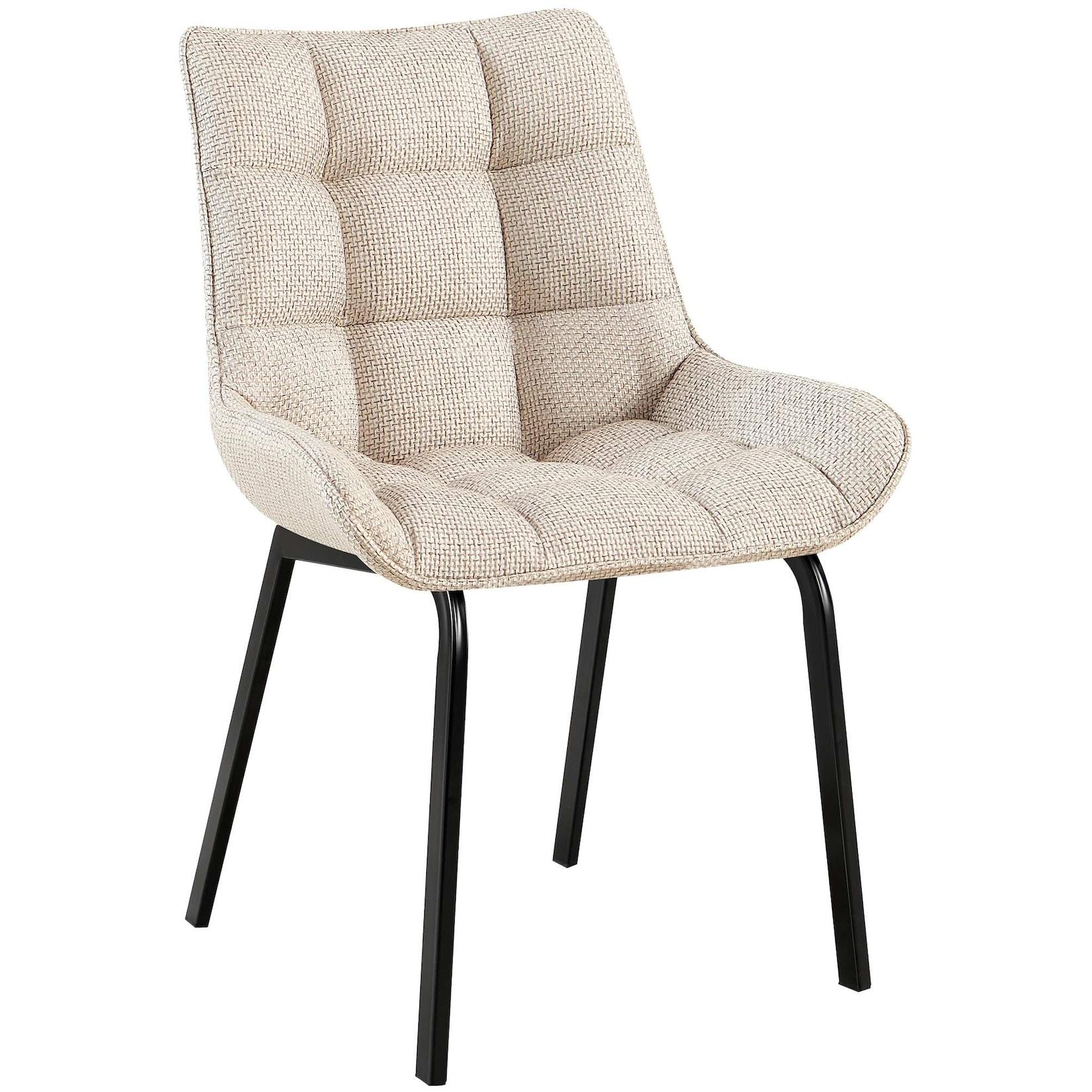 CLP Stuhl Saranda Stoff schwarz Farbe: elfenbein, Material: Stoff
