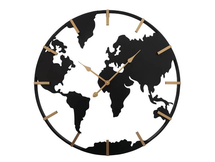 Wanduhr Union Eisen Ø 74cm Schwarz