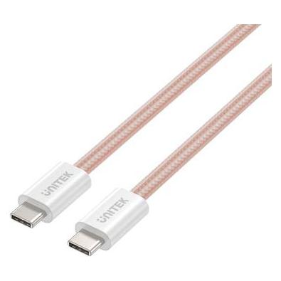 Unitek Kabel USB USB-C - USB-C 1 m Różowy (C14141APK01-1M) (1 m, USB 2.0, 100 W) (C14141APK01-1M)