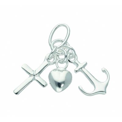 Kettenanhänger ADELIA´S "Anhänger Glaube - Liebe - Hoffnung 925 Silber", silber, Schmuckanhänger, Damen, Silber 925 (Sterlingsilber), Kettenanhänger, Silberanhänger Glaube-Liebe-Hoffnung