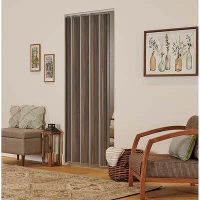 Spectrum Woodshire Driftwood MDF Folding Closet Door Accordion Door 36 x 80