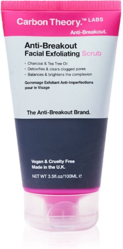 Rio Carbon Theory Anti-Breakout Facial Exfoliating invigorating face scrub for problem skin, acne 100 ml