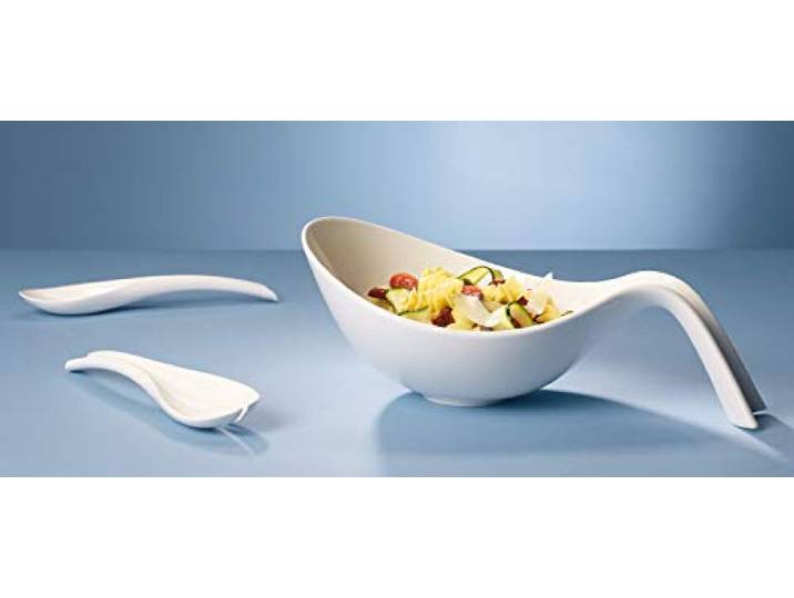Villeroy & Boch 10-3420-8813 Flow - Salat-Set - Porzellan/Kunststoff - 3tlg.