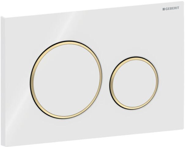 Geberit Sigma 20 Round Betätigungsplatte 115882KK1 weiß / vergoldet