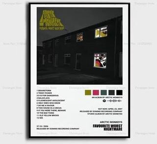 Inspired Finds Arctic Monkeys Album Cover Canvas Poster Wall Art For Room Decor the Car Vintage Cinematic Cove 11.81x15.75in (no Frame)