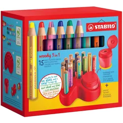 STABILO Buntstifte woody 3in1 Mehrfarbig
