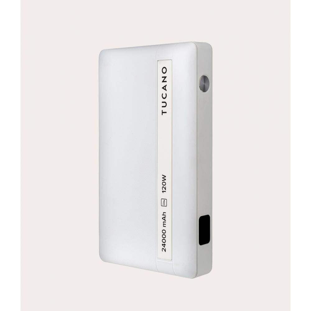 Tucano Powerbank 24000mAh USB-C PD 120W + USB-C Kabel Weiß MA-PBLA24120-W