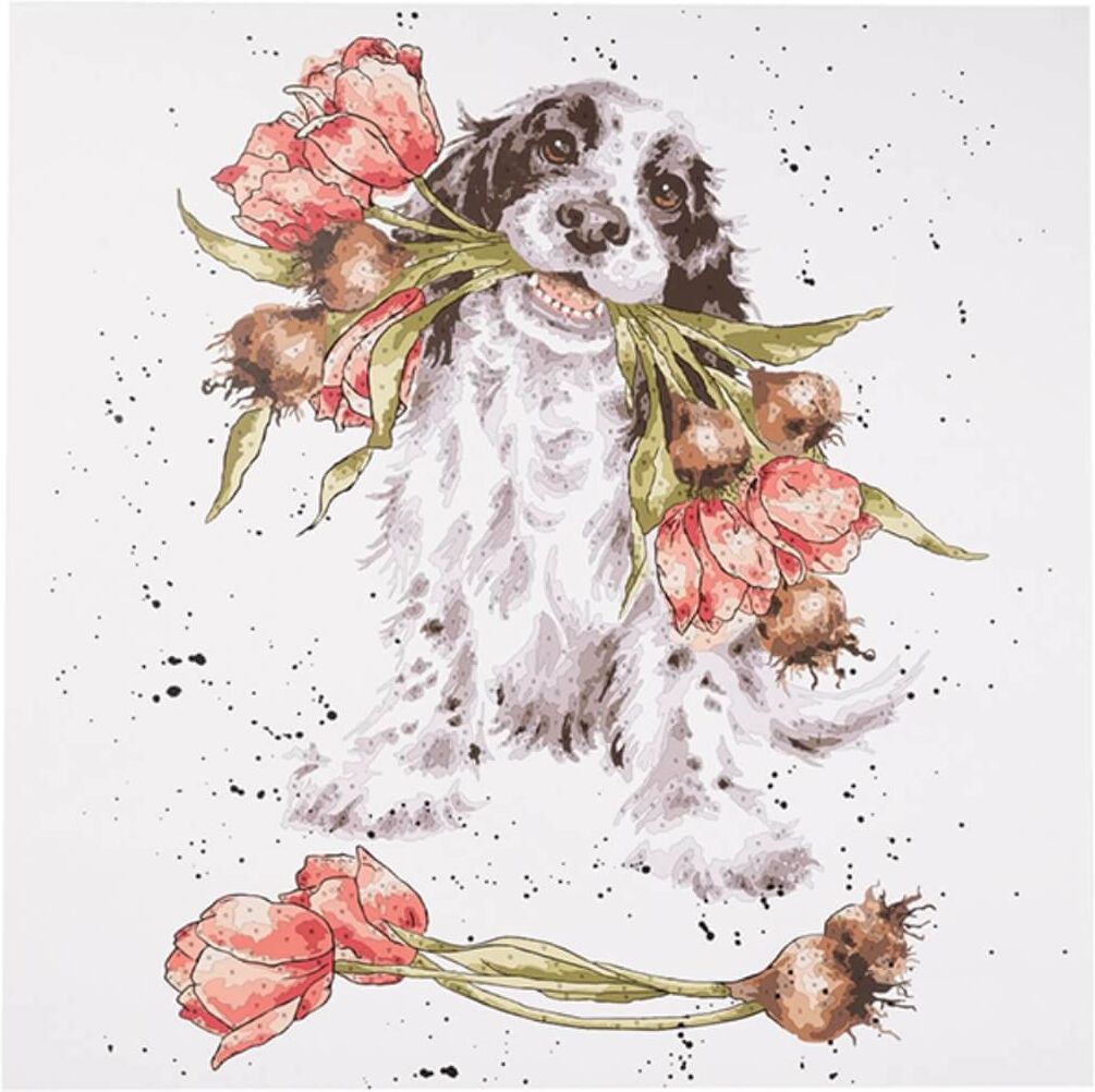 Wrendale Designs by Hannah Dale Paint By Numbers - Blooming With Love - Spaniel