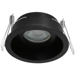Einbauleuchte Deckenlampe Wohnzimmerlampe 1 flammig rund GU10 schwarz D 10 cm