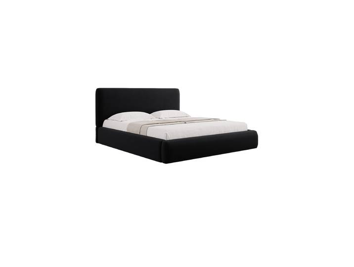 Design Polsterbett „Colonel“, Samt Schwarz chosen by Bloomingloft