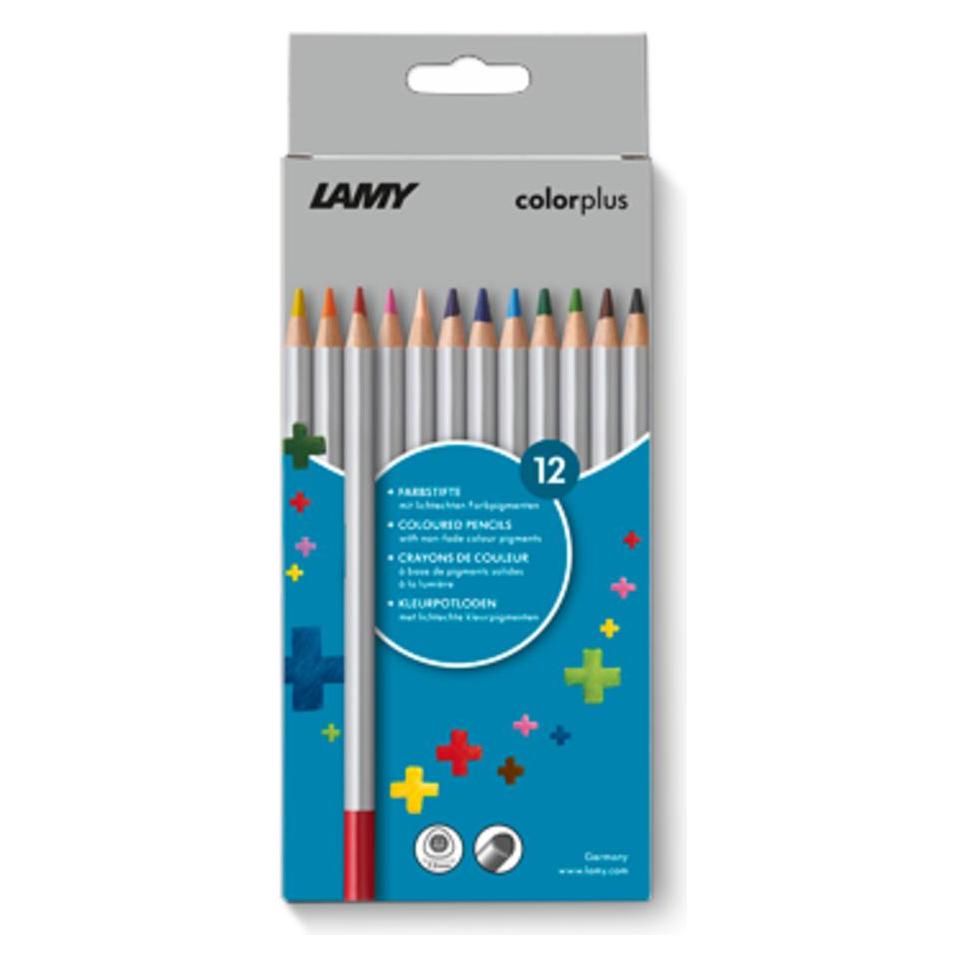 Lamy Dreikant-Buntstifte colorplus, 12er Kartonetui ergonomische Dreieckform, matte Oberfläche, besonder (12x) (1233468)