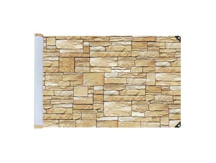 Maximex Balkon-Sichtschutz Mod. Mauer, 5m, blickdichte Balkonverkleidung, UV- und witterungsbeständig, schnelltrocknend und reißfest, zuschneidbar, Kunststoff
