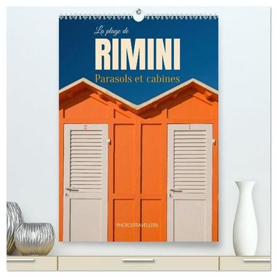 La plage de Rimini Parasol et cabines (Calendrier mural haut de gamme 2027 DIN A2 horizontal), CALVENDO calendrier mensuel