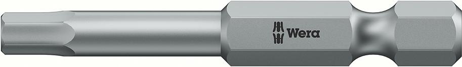 Wera Bit zähhart, Gesamtlänge 50 mm, für Innen-6-kant-Schrauben 1/4"