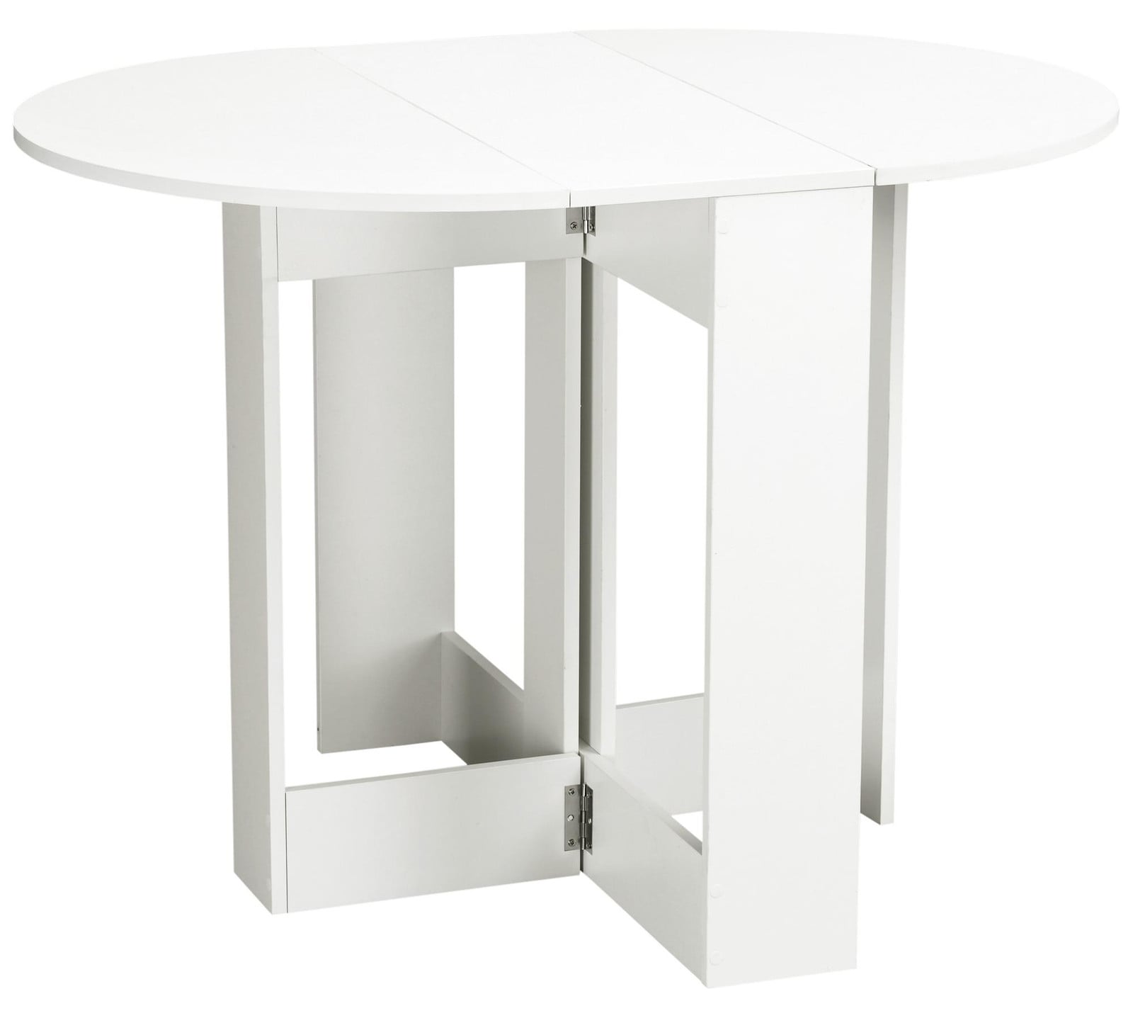 HOMCOM Inklapbare eettafel met 2 opbergplanken