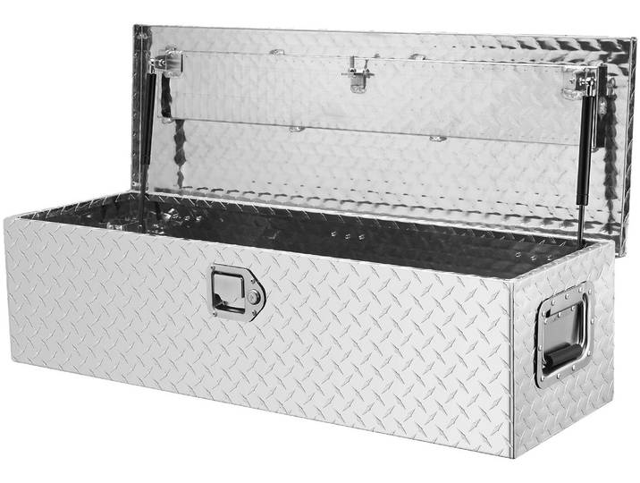 VEVOR 990 x 330 x 254 mm Caisse à outils pour surface de chargement de camion\, verrouillable 83 L Truckbox Caisse à outils de rangement\, capacité de charge 39 kg Caisse à outils Organizer pour camping-car\, voiture\, etc.