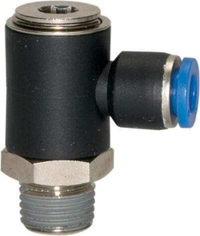 Riegler Raccord coudé L »Série bleue«, pivotant, R 1/8 a., L=22,5mm (163.018-4)