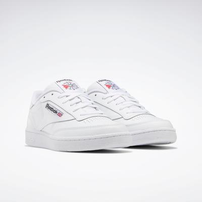 Sneaker REEBOK CLASSIC "Club C 85", Herren, Gr. 40, weiß, Leder, Schuhe Sneaker, inspiriert von Reeboks Archivdesigns