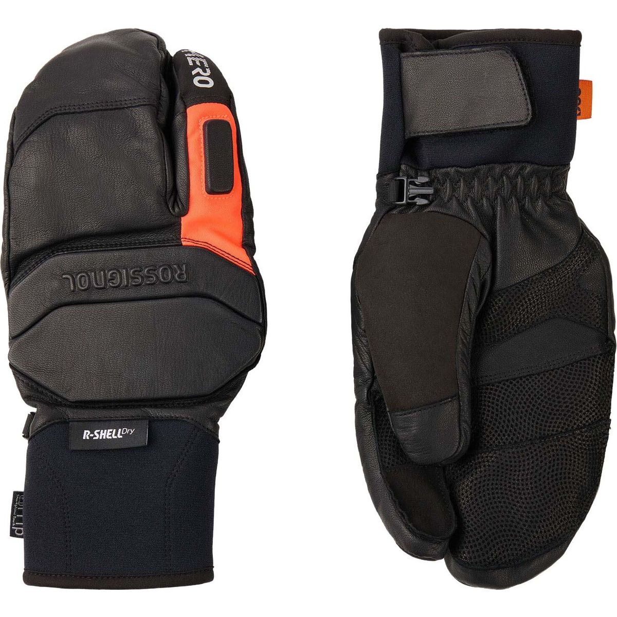 Rossignol Mittens Hero 3 Finger Ski Gloves R-S black (200) M RLPMG05 20000M