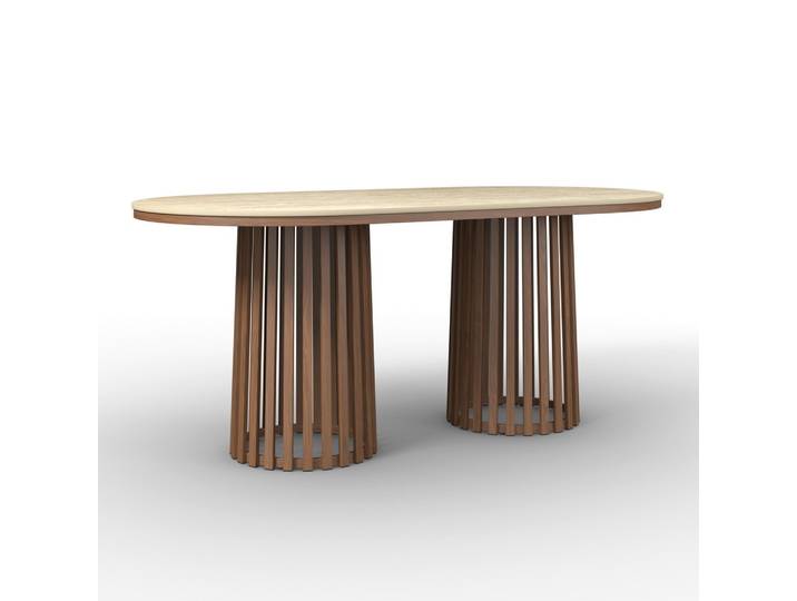 Esstisch Maddy Naturfarben Kunststein ca. 180x90x76 cm