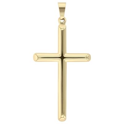 Kreuzanhänger AKZENT "Lazarus, langlebig", gold (goldfarbig), Schmuckanhänger, Herren, Edelstahl