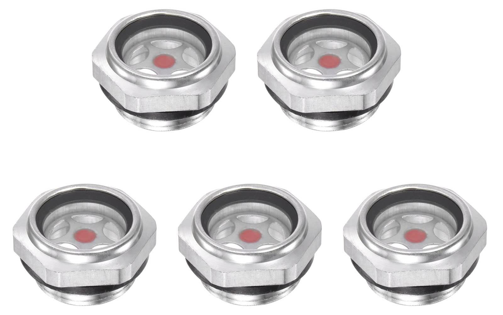 Selius Luchtcompressor Oliepeil Indicator - 3/4 Inch Aluminium - Compacte Vloeistofmeter