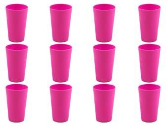 ybm home Break-Resistant Plastic Cups 10oz, Reusable Design