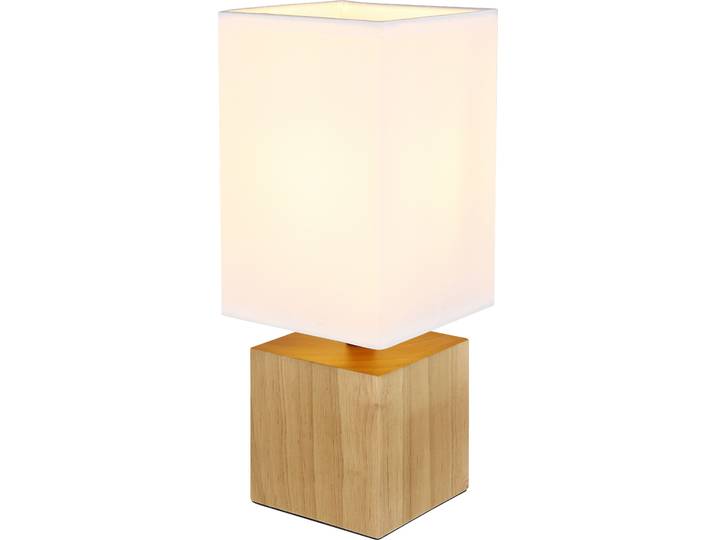 Globo Lighting Tischleuchte Holz naturfarben, 1x E27