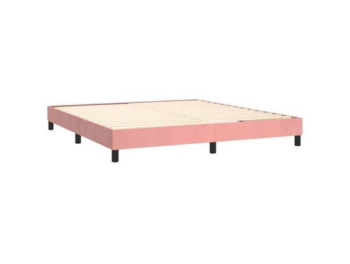 Lit 160x200cm - VIDAXL - Cadre de lit MODERNE - à ressorts rose velours L3423