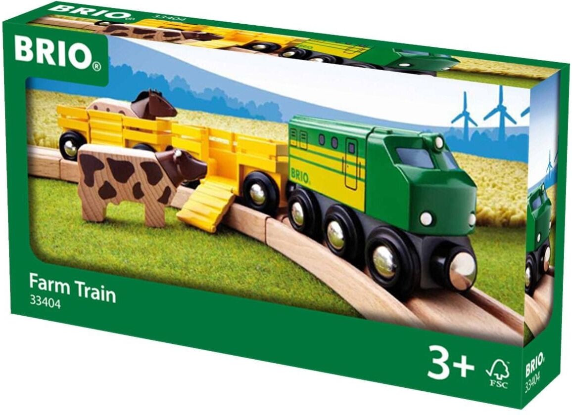 Ravensburger Brio World Farm Train Set Premium Wooden Railway Toy With Farm Accessories And Play Features for Kids