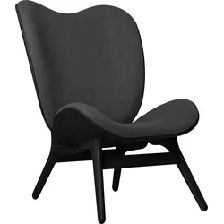 Conversation Piece Sessel 106 cm dunkelgrau auf schwarzen Eichenbeinen
