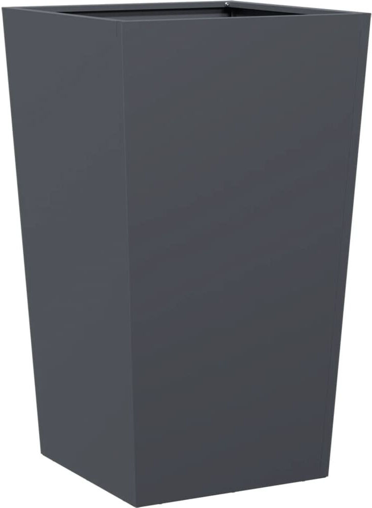 Latitude Run Asua Outdoor Planter Box Anthracite 75cm H x 45cm W x 45cm D
