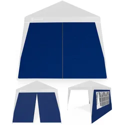 Casaria 2er Set Seitenwand für Faltpavillon 3x3m blau