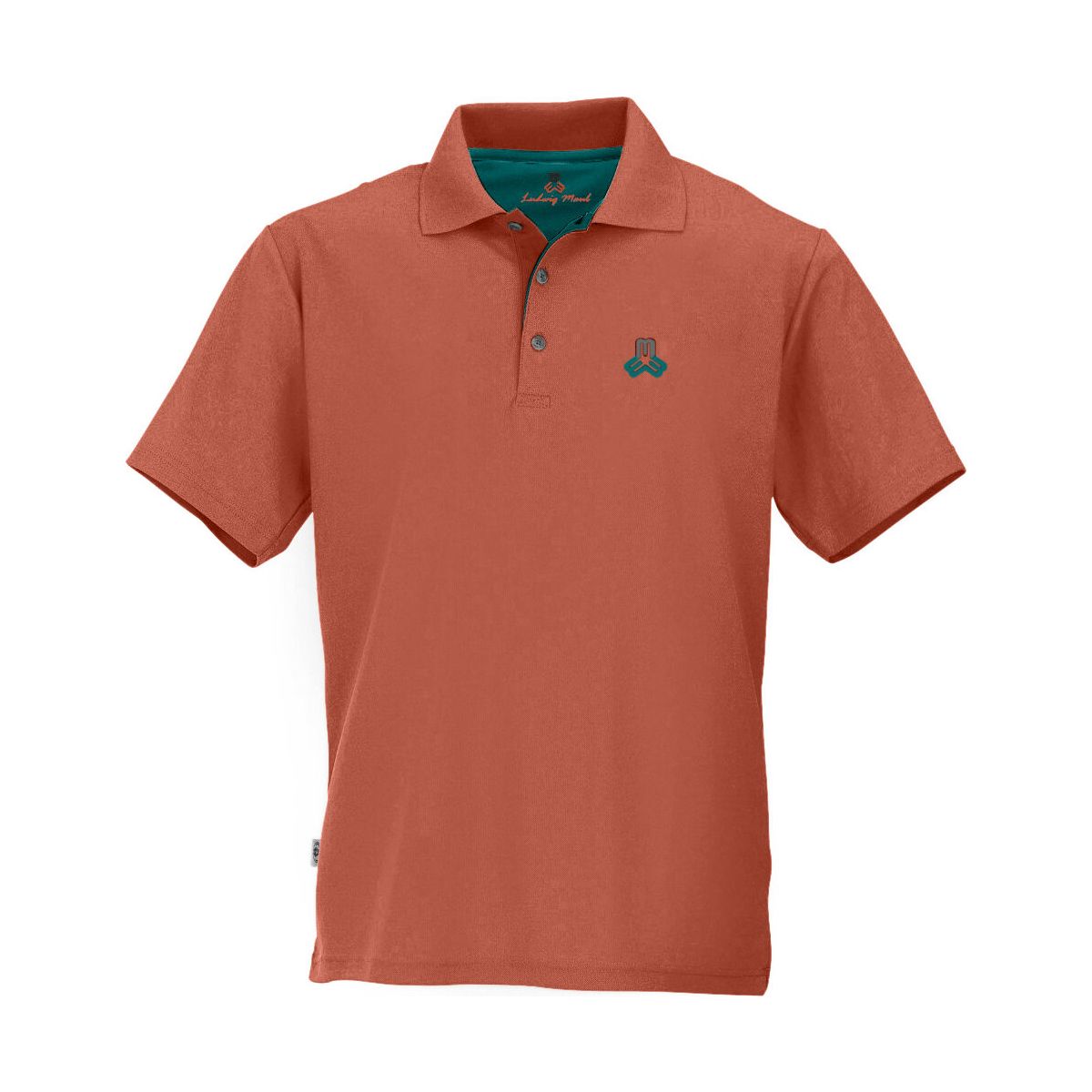 MAUL Sport Spiez Fresh - 1/2 Poloshirt orange/petrol green (4361) 48 4941899237-4361-48