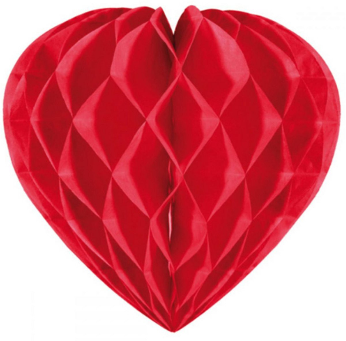 Honeybomb Rood Papieren Hart Hanger
