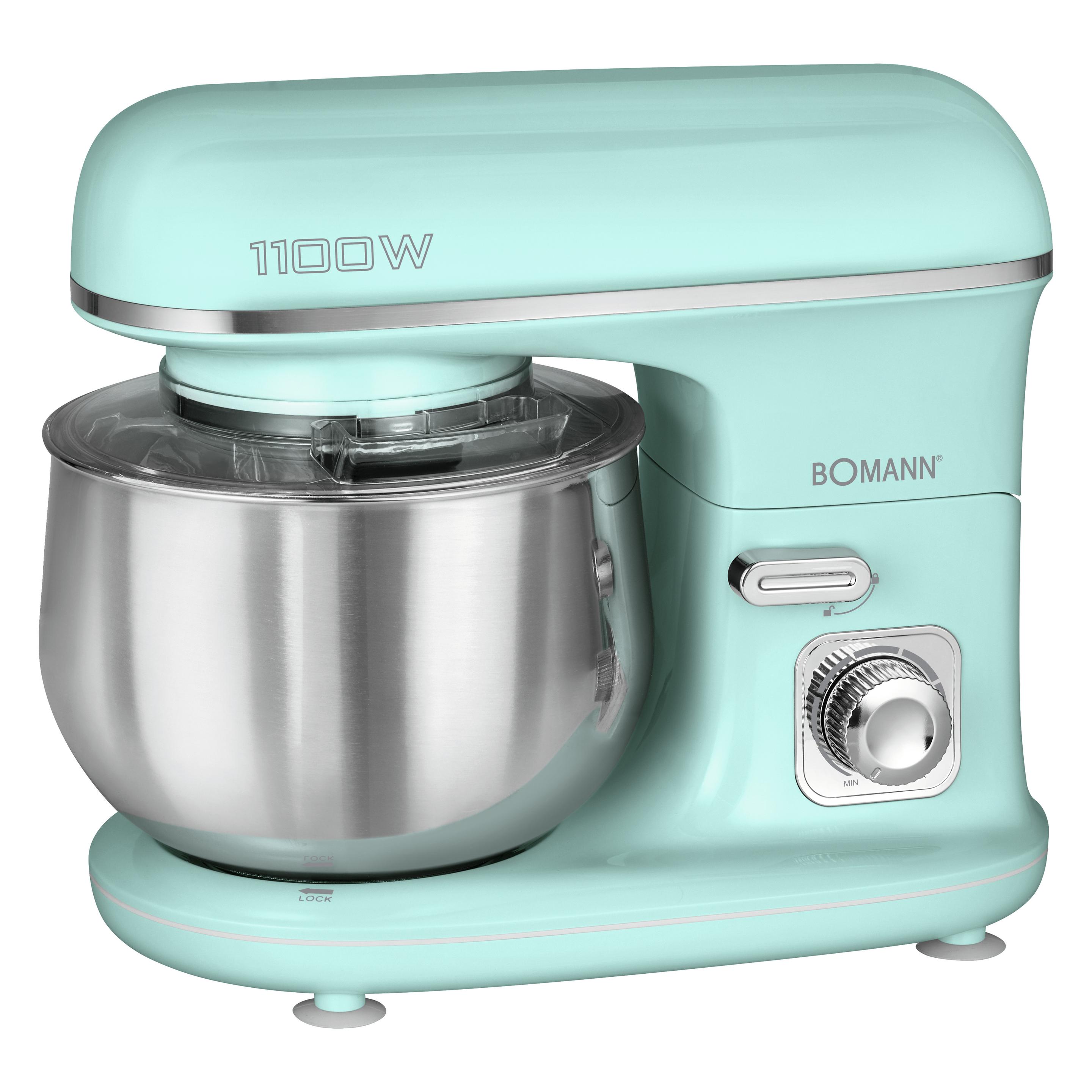 Bomann KM 6030 CB Küchenmaschine Mintfarbe (5 l, 1100 W) (660302)