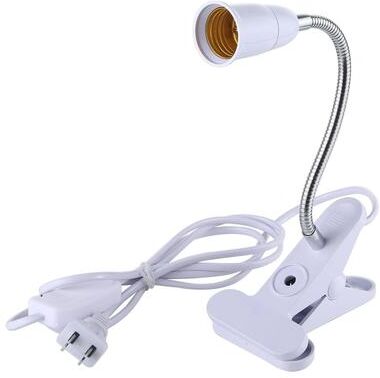 United Premium E27 Clip Lamp Holder With 360 Degree Adjustable Lamp Base, Flexible Gooseneck & Switch US Plug Premium E27 Clip Lamp Holder With 360 Degree Adjustable Lamp Base, Flexible Gooseneck & Switch US Plug