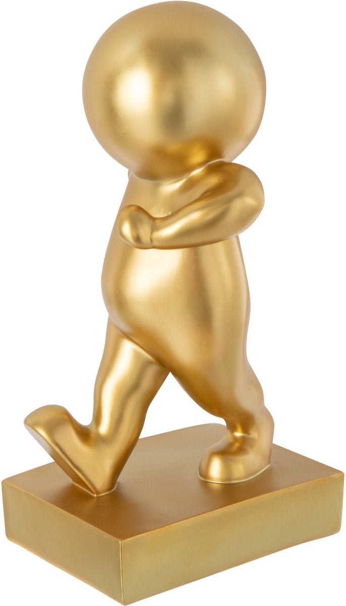 J-Line decoratie Marcel Wandelend - goud - polyresin