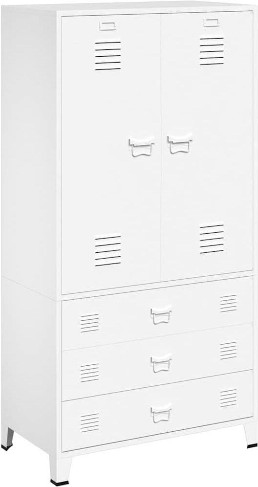 vidaXL Garde-robe Blanc 90x50x180 cm Métal