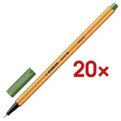 Stabilo 20x Fineliner »point 88« grün