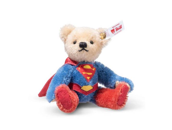 Steiff Plüschfigur Mini Teddybär Superman 10 cm, Made in Germany
