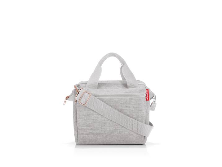 Reisetasche REISENTHEL allrounder cross , grau (twist sky rose), B:22cm H:24cm T:13cm, Polyester, Taschen, Reisetasche, Schultergurt, Reißverschlussfächer, Tragehenkel, Steckfächer