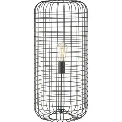 Just Light, Tischlampe, Tischleuchte FABIO metall Vintage-Look CAGE Metall Industrial für Filament (E27)