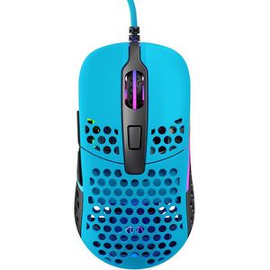 CHERRY Maus XTRFY M42, M42-RGB-BLUE, 6 Tasten, 16000 dpi, mit Kabel, blau