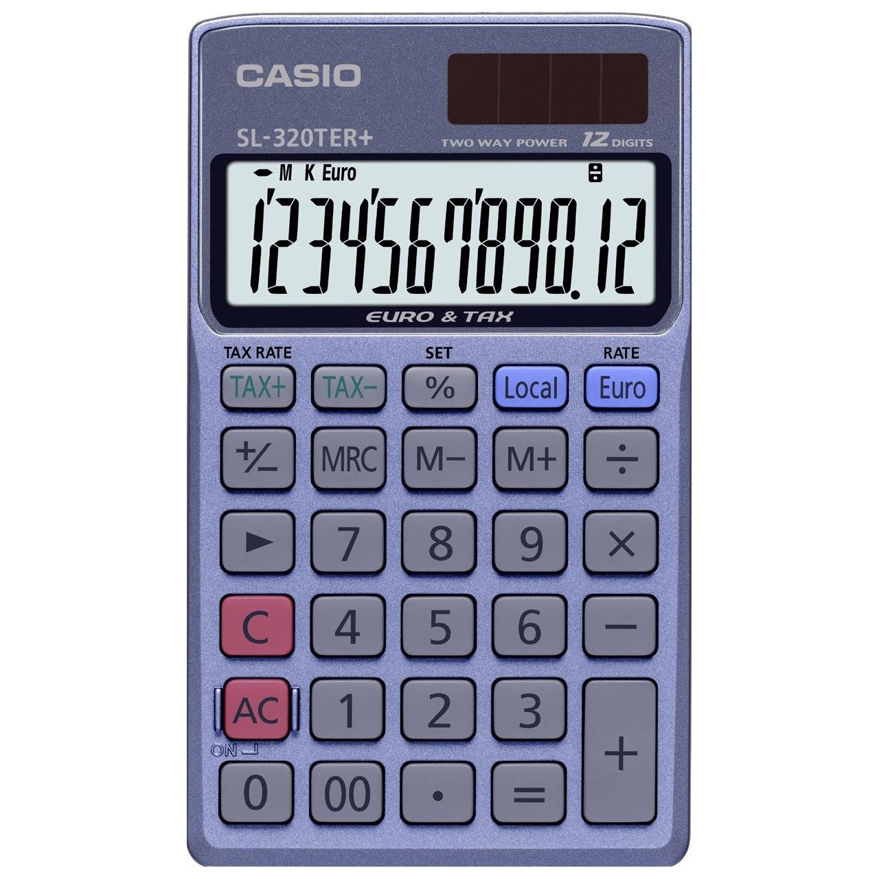 CASIO SL-320TER+ Taschenrechner stahlblau