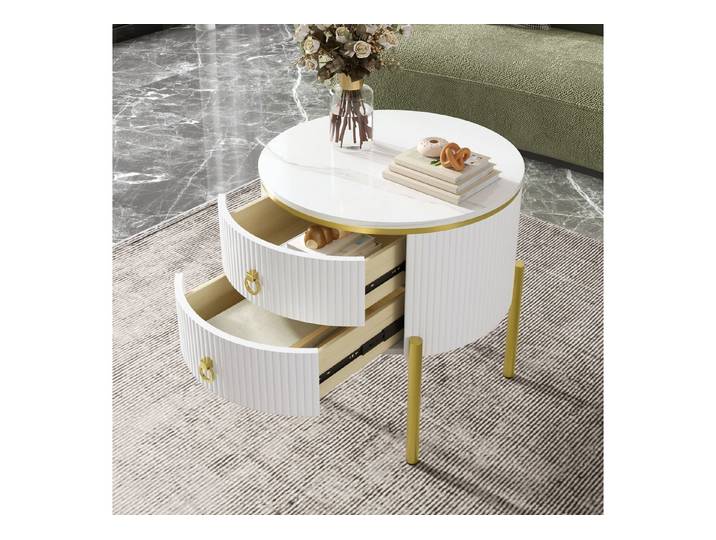 Fine Life Pro Couchtisch Beistelltisch, Couchtisch mit Schubladen